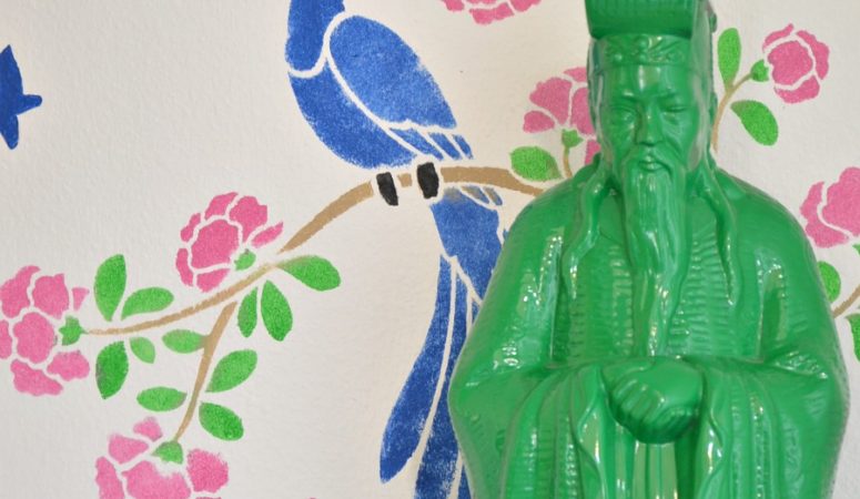 Art Niche Hallway Stencil and New Lighting